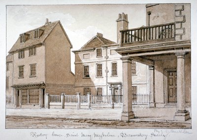 Das Pfarrhaus, St Mary Magdalen, Bermondsey, London von John Chessell Buckler