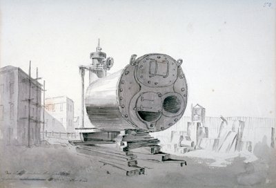 Dampfmaschine, New Road, Islington, London, 1808 von John Claude Nattes