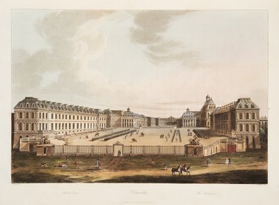 Der Eingang, Illustration aus Versailles, Paris und Saint Denis, veröffentlicht 1805 von John Claude Nattes