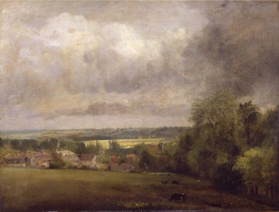 Dorf an dem Flusse Stour von John Constable
