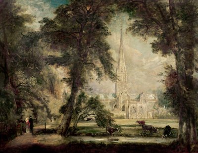 Kathedrale von Salisbury vom Bischofsgelände, ca. 1822-23 von John Constable
