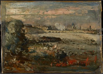 Skizze für "Die Eröffnung der Waterloo-Brücke gesehen von den Whitehall-Treppen, 18. Juni 1817" von John Constable