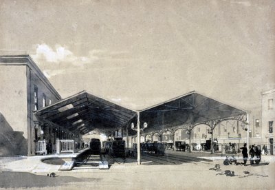 Innenansicht des Euston Bahnhofs, Mai 1837 von John Cooke Bourne