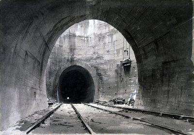 Großer Lüftungsschacht, Kilsby Tunnel, Northamptonshire, 1837-38 von John Cooke Bourne
