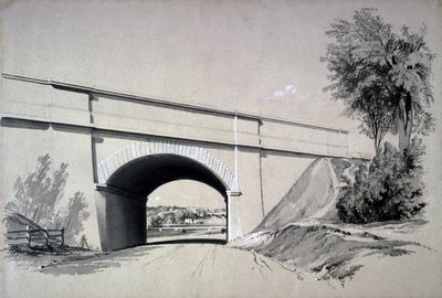 Schräge Brücke, Boxmoor, Hertfordshire, 12. Juni 1837 von John Cooke Bourne