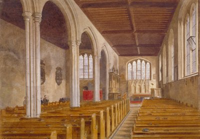 Innenansicht der Kapelle St Peter ad Vincula, Tower of London, Stepney, London, 1883 von John Crowther