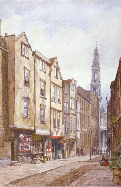 Blick auf Drury Court, in Richtung St Mary le Strand, Westminster, London von John Crowther