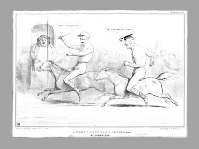 Ponyrennen um einen Sattel, Cambridge, 1834 von John Doyle