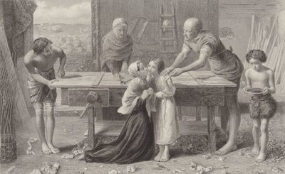 Christus im Haus seiner Eltern von John Everett Millais