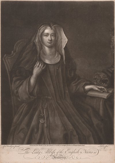 Die Dame Howard Äbtissin der englischen Nonnen in Antwerpen von John Faber the younger