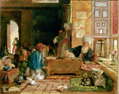Innenansicht einer Schule, Kairo von John Frederick Lewis