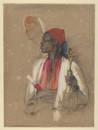 Studie für "Der Pfeifenträger" von John Frederick Lewis