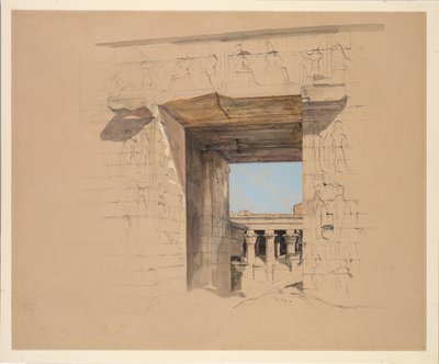 Der Tempel von Edfu: Die Tür des Pylons von John Frederick Lewis