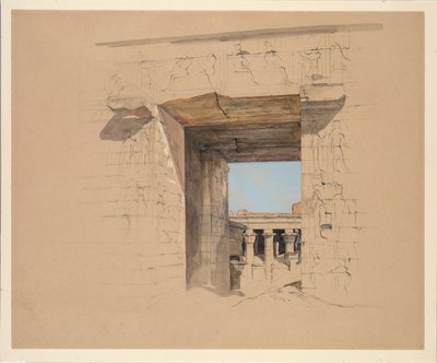 Der Tempel von Edfu: Die Tür des Pylons, 1850 von John Frederick Lewis