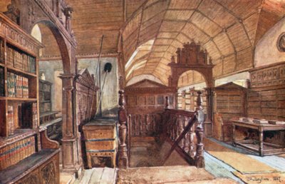 Innenraum der Bibliothek des Merton College von John Fulleylove