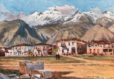 Sparta und der Taygetos-Berg von John Fulleylove