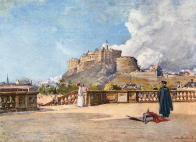 Das Schloss von der Terrasse des Heriot