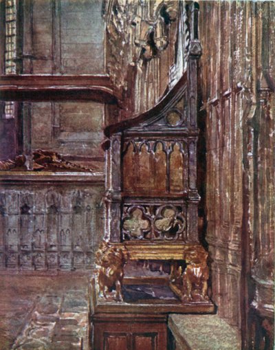 Der Krönungsstuhl, der den Stein enthält, auf dem die schottischen Könige gekrönt wurden von John Fulleylove