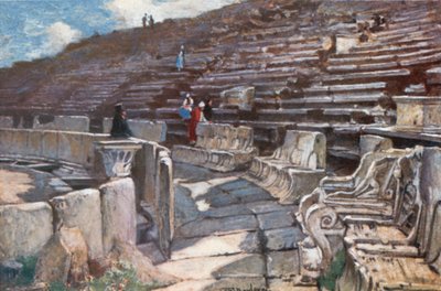 Der untere Teil des Auditoriums des Dionysostheaters in Athen von John Fulleylove