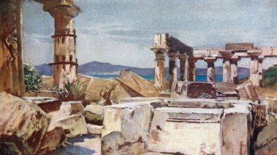 Der Tempel der Athena auf der Insel Ägina von John Fulleylove