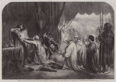 Königin Philippa bittet ihren Ehemann Edward III. für die Bürger von Calais von John Gilbert