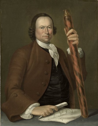 Porträt eines Offiziers auf See von John Greenwood