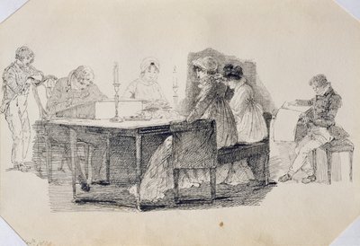 Ein Abend zu Hause, 1804 von John Harden