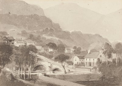 Brathay Brücke & Altes Brathay, Lake District, Cumbria, 1820 von John Harden