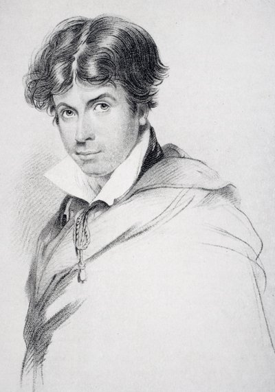 James Henry Leigh Hunt (1784-1859) im Alter von 44 Jahren, graviert von Henri Meyer (1844-99) aus 