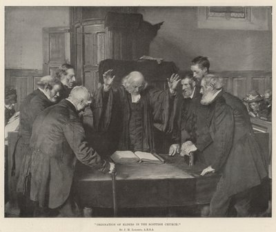 Ordination von Ältesten in der schottischen Kirche von John Henry Lorimer