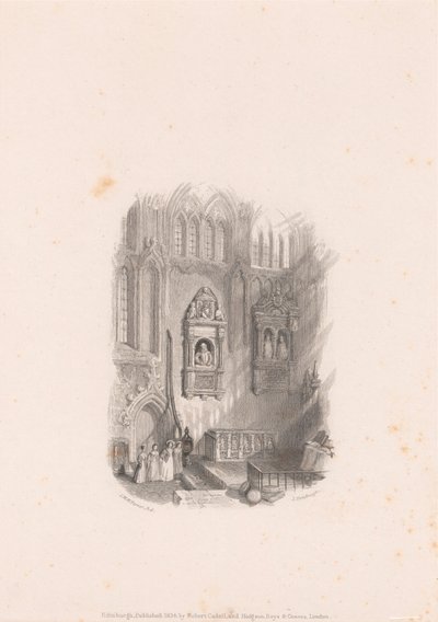 Shakespeares Denkmal in der Kirche in Stratford upon Avon von John Horsburgh