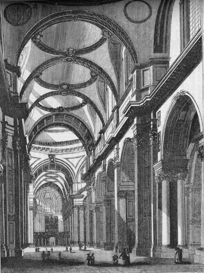 Innenansicht von St. Pauls, Blick nach Osten von John Jackson