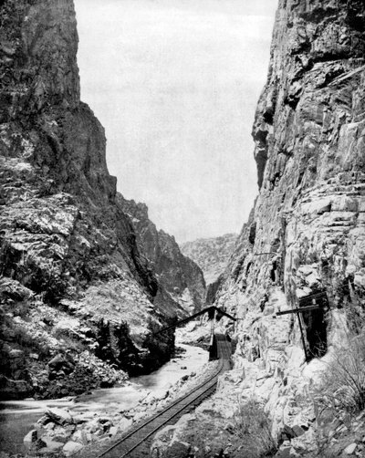 Royal Gorge, Colorado, USA, 1893 von John L. Stoddard