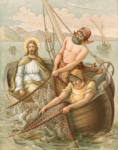 Jesus beim Fischen von John Lawson