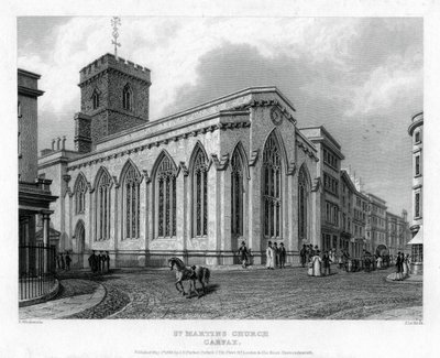 St. Martins Kirche, Carfax, Oxford, 1835 von John Le Keux