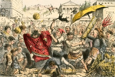 Appius Claudius wird vom Volk bestraft von John Leech