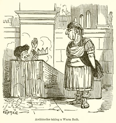 Archimedes nimmt ein warmes Bad von John Leech