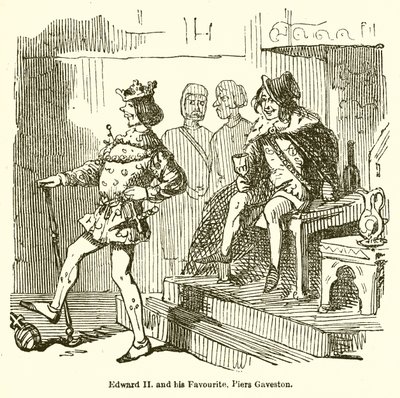 Edward II und sein Favorit, Piers Gaveston von John Leech