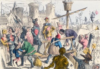 Einschiffung von König Heinrich V. in Southampton von John Leech