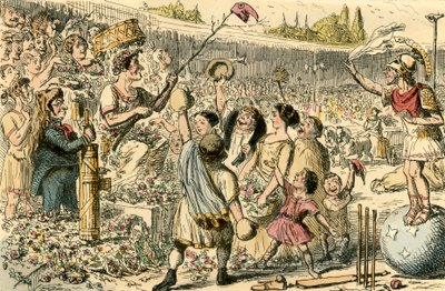 Flaminius stellt Griechenland bei den Isthmischen Spielen die Freiheit wieder her von John Leech