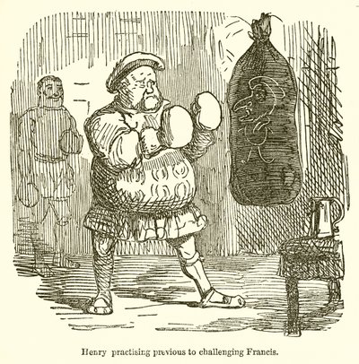 Henry übt vor der Herausforderung von Francis von John Leech