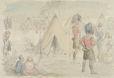 Hochlandregiment im Lager von John Leech