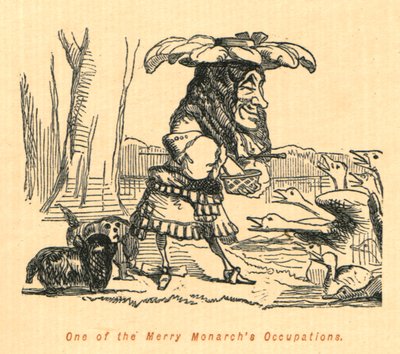 Eine der Beschäftigungen des fröhlichen Monarchen, 1897 von John Leech