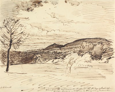 Blick aus Mr. Sheppards Fenster, The Ridge, Gloucestershire von John Linnell