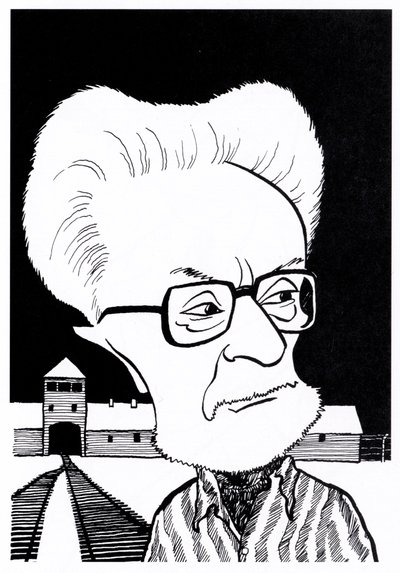 Primo Levi - Karikatur von John Minnion