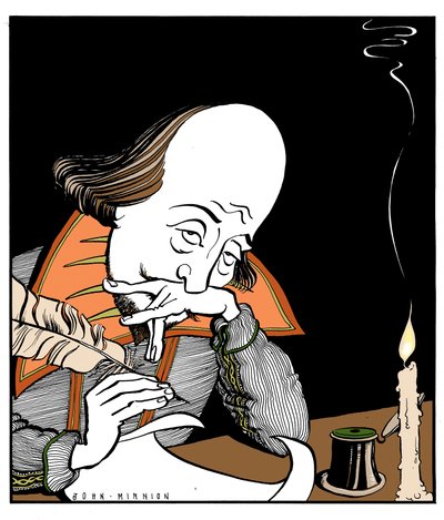 William Shakespeare schreibt ein Stück von John Minnion von John Minnion