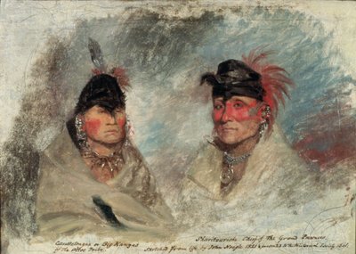 Big Kansas, oder Caussetongua, und Sharitarishe, Häuptling der Grand Pawnees, 1821 von John Neagle
