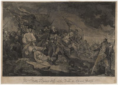 Die Schlacht am Bunker Hill oder Der Tod von General Warren, ca. 1798-1817 (Gravur) von John Norman
