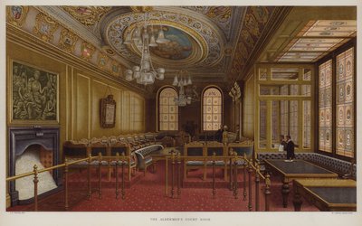 Der Gerichtssaal der Stadträte. Guildhall, City of London von John Phillipp Emslie