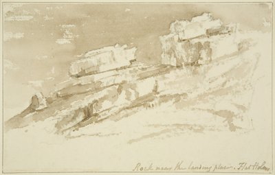 Felsen nahe der Landestelle, Flat Holm von John Reverend Eden